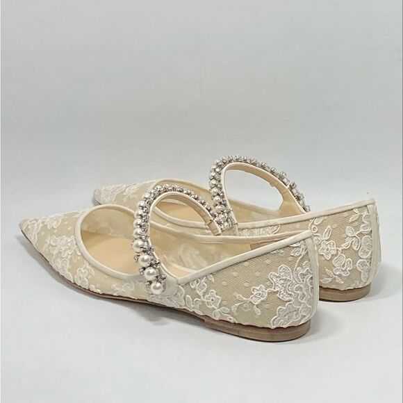 Jimmy Choo Baily Embellished Lace Flats size 39 - Picture 9 of 13